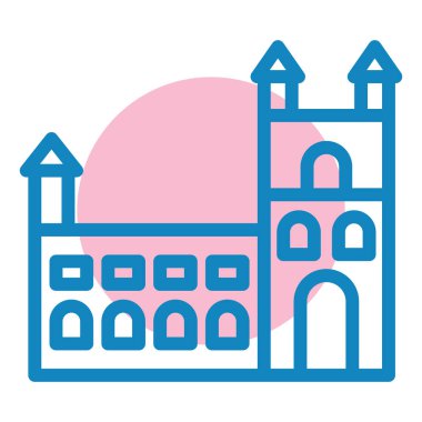 Şato. Web simgesi basit illüstrasyon