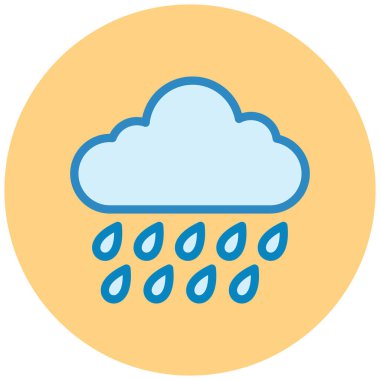 Yağmur. Web simgesi basit illüstrasyon