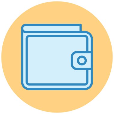 Cüzdan. Web simgesi basit illüstrasyon