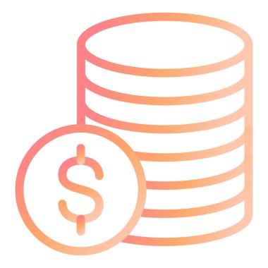 Dolar. Web simgesi basit illüstrasyon