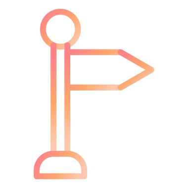 Yön İşareti. Web simgesi basit illüstrasyon 