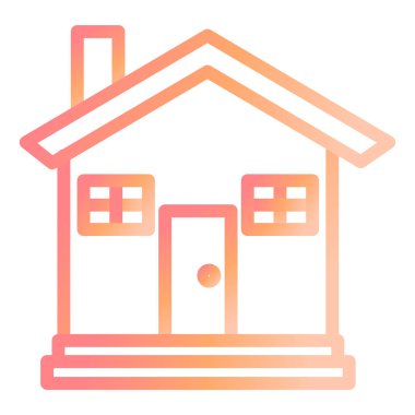 Ev. Web simgesi basit illüstrasyon 