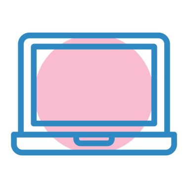 Dizüstü bilgisayar simgesi vektör çizimi