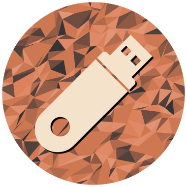 USB flash disk simgesi. vektör illüstrasyonu