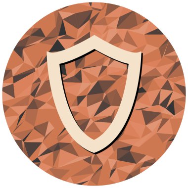 Kalkan simgesi. vektör illüstrasyonu