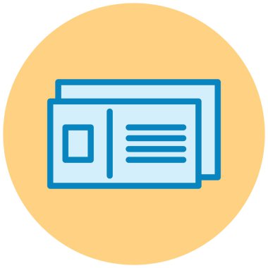 Bilet. Web simgesi basit illüstrasyon