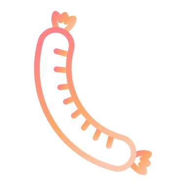 Sosis. Web simgesi basit illüstrasyon 