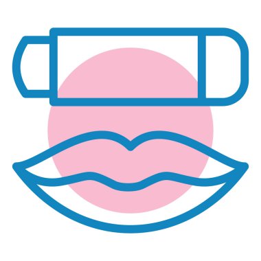 Dudaklar. Web simgesi basit illüstrasyon