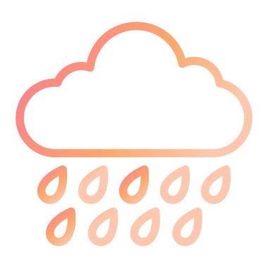 Yağmur. Web simgesi basit illüstrasyon