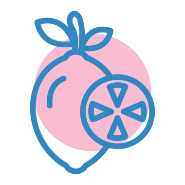 lemon. Web simgesi basit illüstrasyon