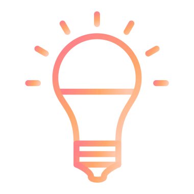 ampul simgesi, vektör illüstrasyonu