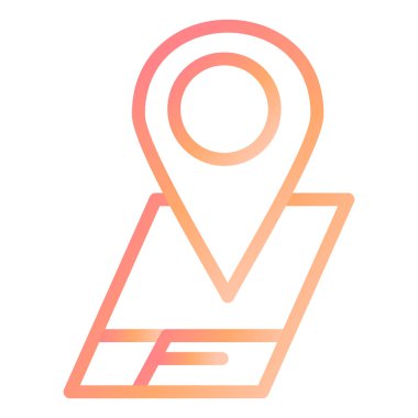 Harita. Web simgesi basit illüstrasyon 