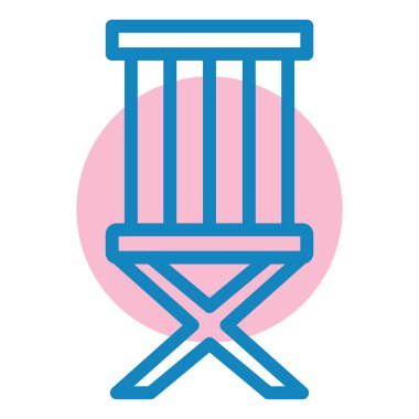 Sandalye. Web simgesi basit illüstrasyon