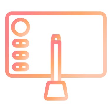 Tablet modern simge vektör çizimi 