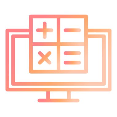 Yazılım hesaplanıyor modern simge vektör çizimi 