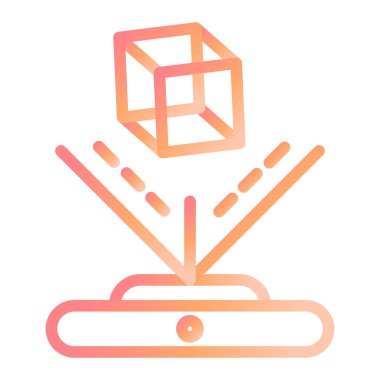 Hologram. Web simgesi basit illüstrasyon 