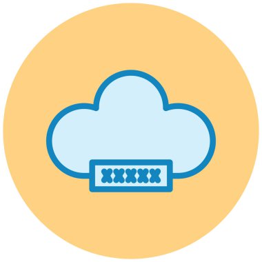 Bulut. Web simgesi basit illüstrasyon