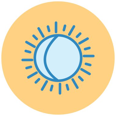 Güneş. Web simgesi basit illüstrasyon