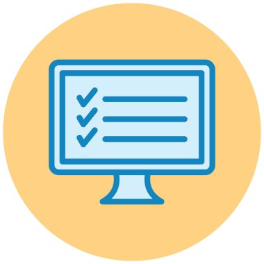 Bilgisayar kodlaması. Web simgesi basit illüstrasyon