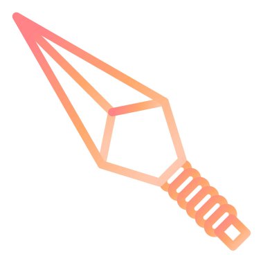 Kunai modern simge vektör illüstrasyonu 