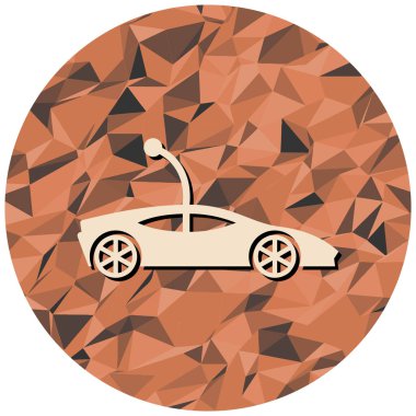 Araba ikonu. Web tasarımı için dağ vektör simgelerinin düz çizimi