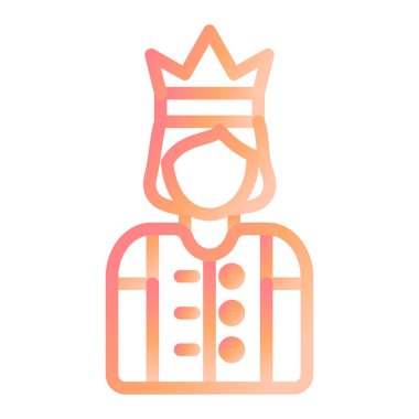 Şapka simgesi olan adam, vektör illüstrasyonu