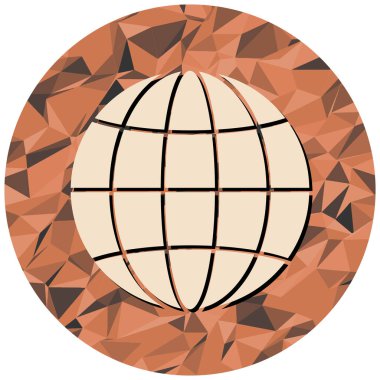 Bir dünya simgesinin vektör illüstrasyonu