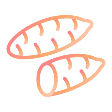 Tatlı patates. Web simgesi basit illüstrasyon 