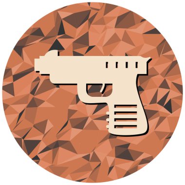 Silah. Web simgesi basit illüstrasyon