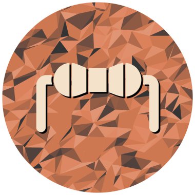 Düz bir rozet tasarımı çizimi