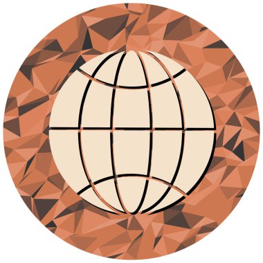 Bir dünya simgesinin vektör illüstrasyonu