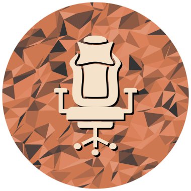 ofis sandalyesi ikon vektör illüstrasyonu