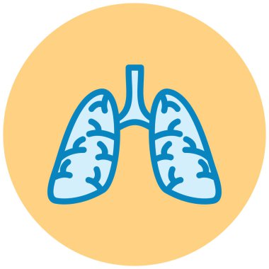 Ciğerler. Web simgesi basit tasarım