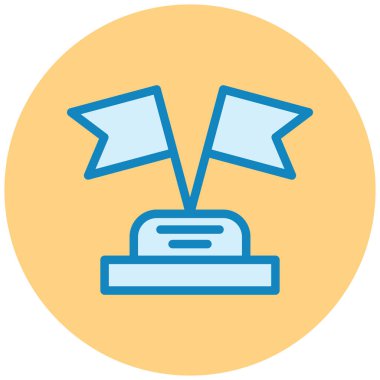 Kupa. Web simgesi basit illüstrasyon