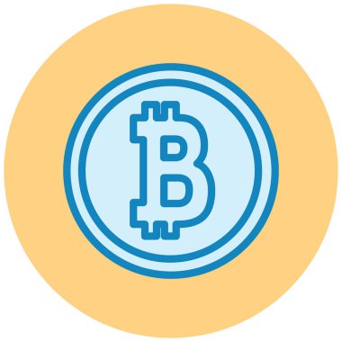bitcoin. Web simgesi basit illüstrasyon