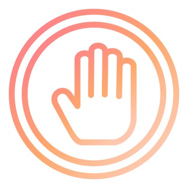 Kes şunu. Web simgesi basit illüstrasyon 