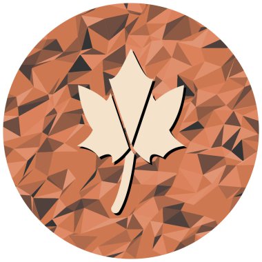 Akçaağaç yaprağı ikonu. Kanada vektör logosu tasarımının düz çizimi