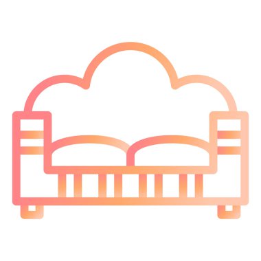 kanepe modern ikon vektör illüstrasyonu 