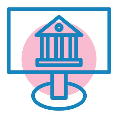 İnternet bankacılığı. Web simgesi basit illüstrasyon