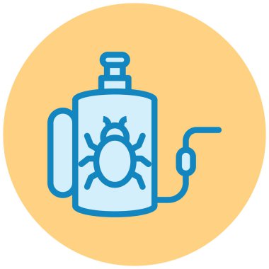 Antiböcek sprey simgesi, vektör illüstrasyonu basit tasarım