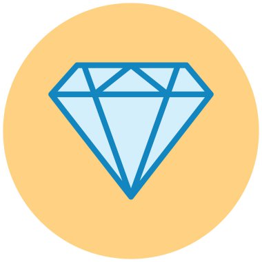 Elmas. Web simgesi basit illüstrasyon