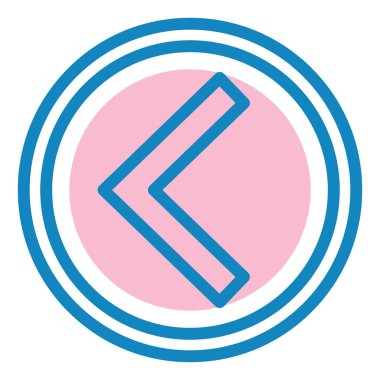 Sol ok simge vektör çizim