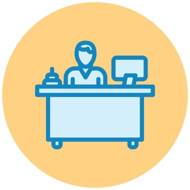 iş ve ofis satırı vektör simgesi.