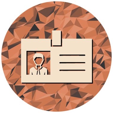 Kimlik kartı simgesi, vektör illüstrasyonu