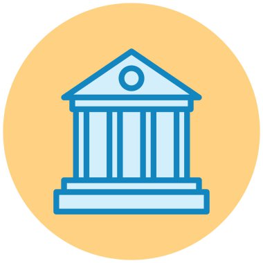 Banka binası. Basit resimleme