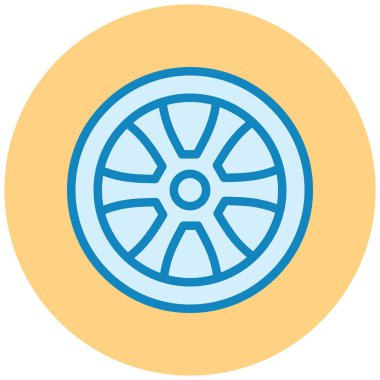 Tekerlek. Web simgesi basit illüstrasyon