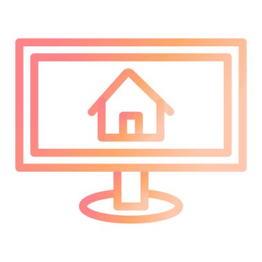 Ana sayfa vektörü ince çizgi simgesi