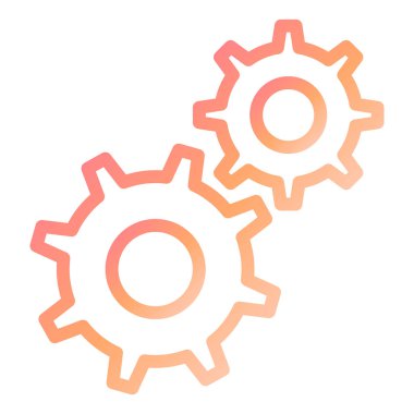 Çarklı modern simge vektör çizimi 