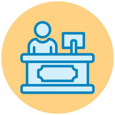 Masa. Web simgesi basit illüstrasyon