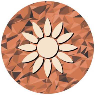 Çiçek. Web simgesi basit illüstrasyon